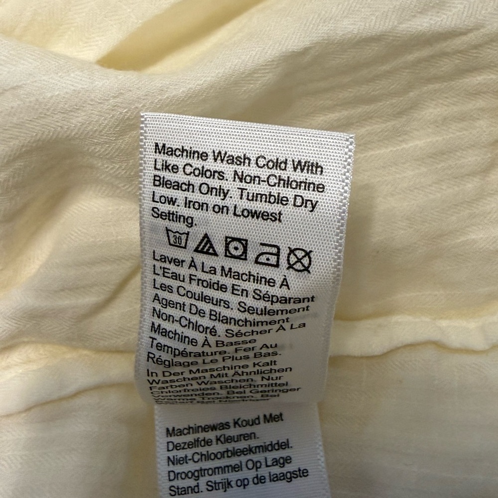 J. Crew Airy Gauze Cotton Babydoll Dress NWT L Natural Ivory - Picture 7 of 10